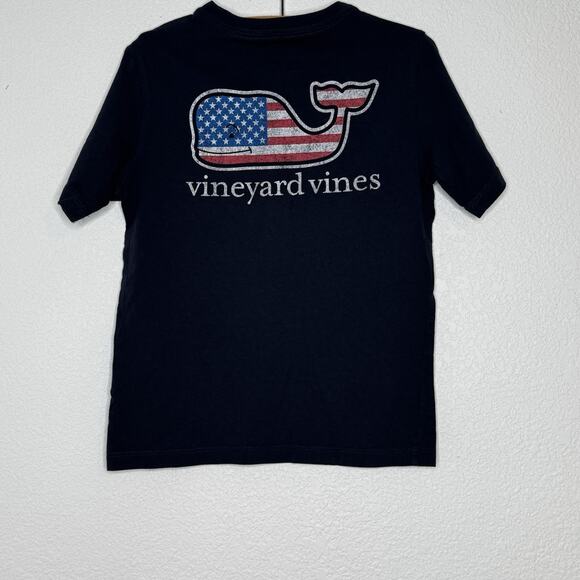 Vineyard Vines Other - Vineyard Vines Boys Short Sleeve Tee Size 6‎ Navy Whale American Flag Cotton